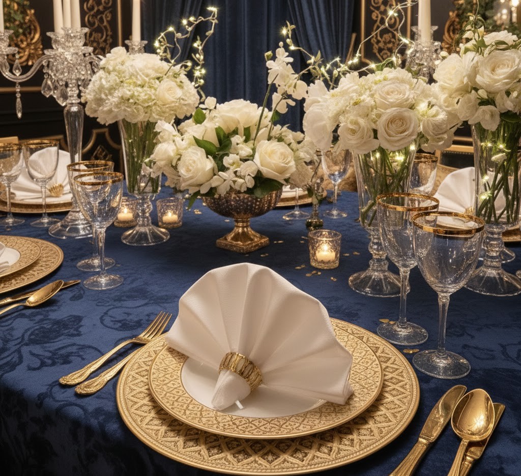 Verfijnde tafeldekking